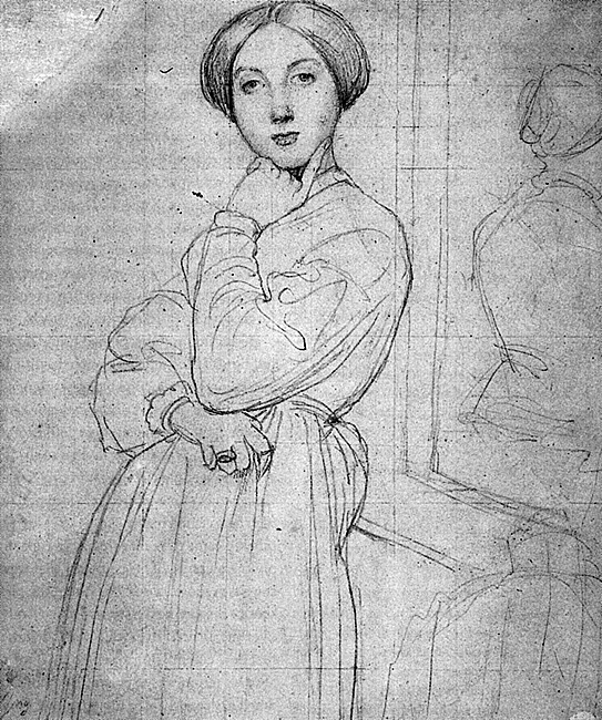 J.A.D. Ingres, Study for Vicomtesse d'Haussonville